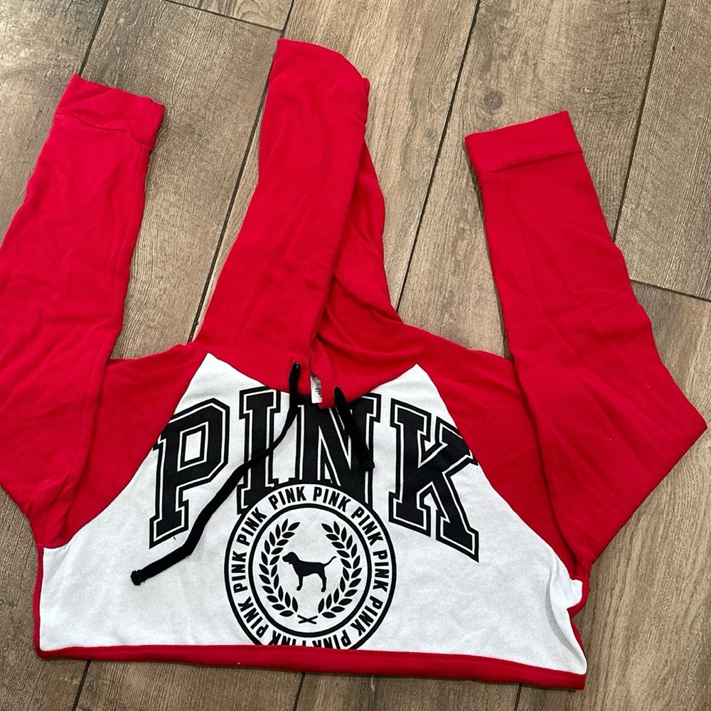 PINK by Victoria’s Secret hoodie red like new size large perfect for Christmas